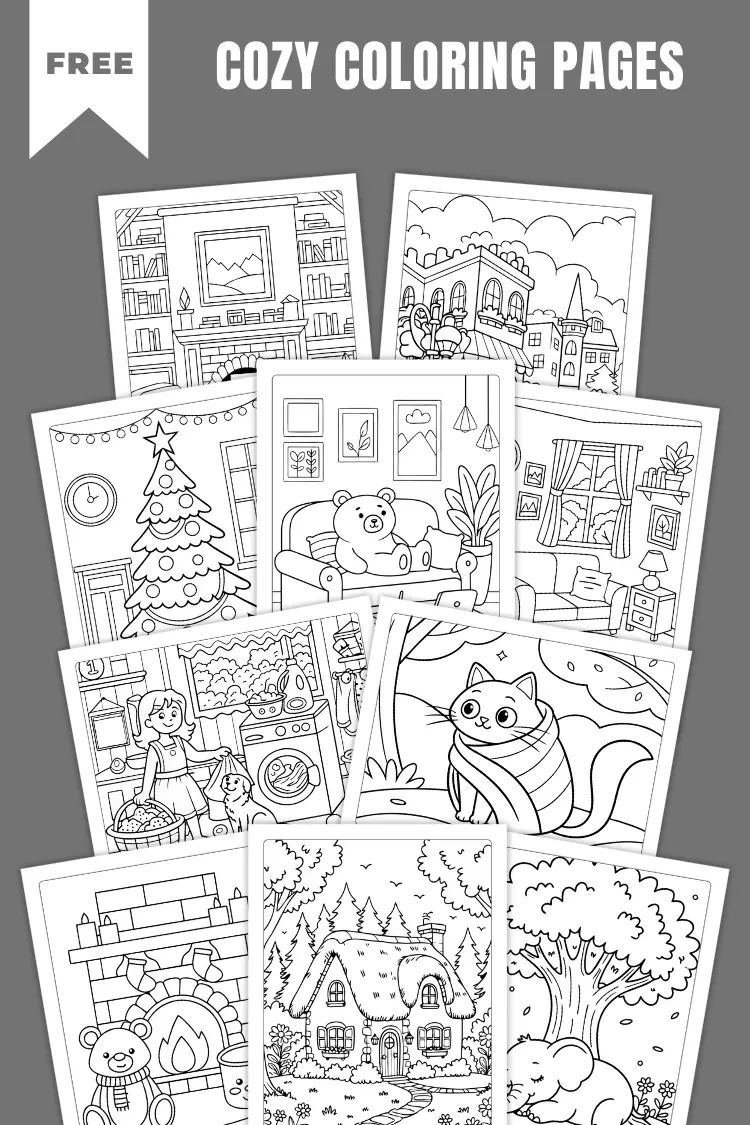 Cozy Coloring Pages | 20 + Free PDF Printables