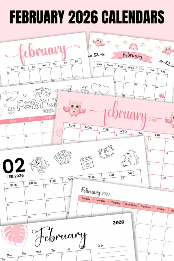 February 2026 Calendars | 40 Free Printable PDF