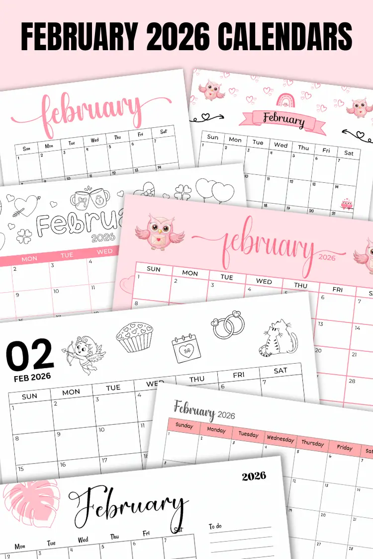 February 2026 Calendars | 40 Free Printable PDF