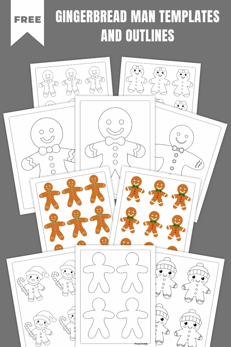 Gingerbread Man Templates & Outlines | Free PDF Printables