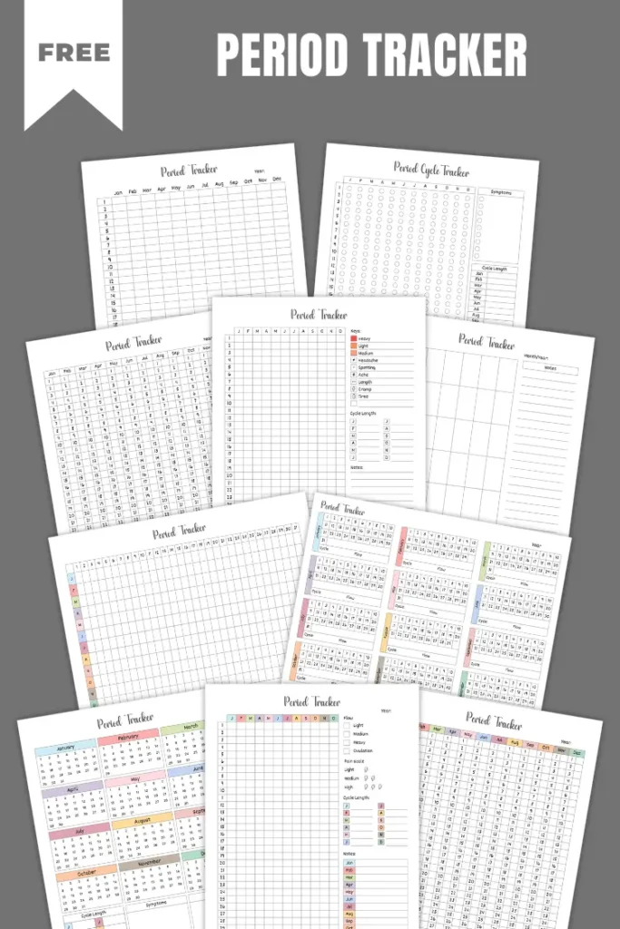 Period Trackers | 15+ Free PDF Printables