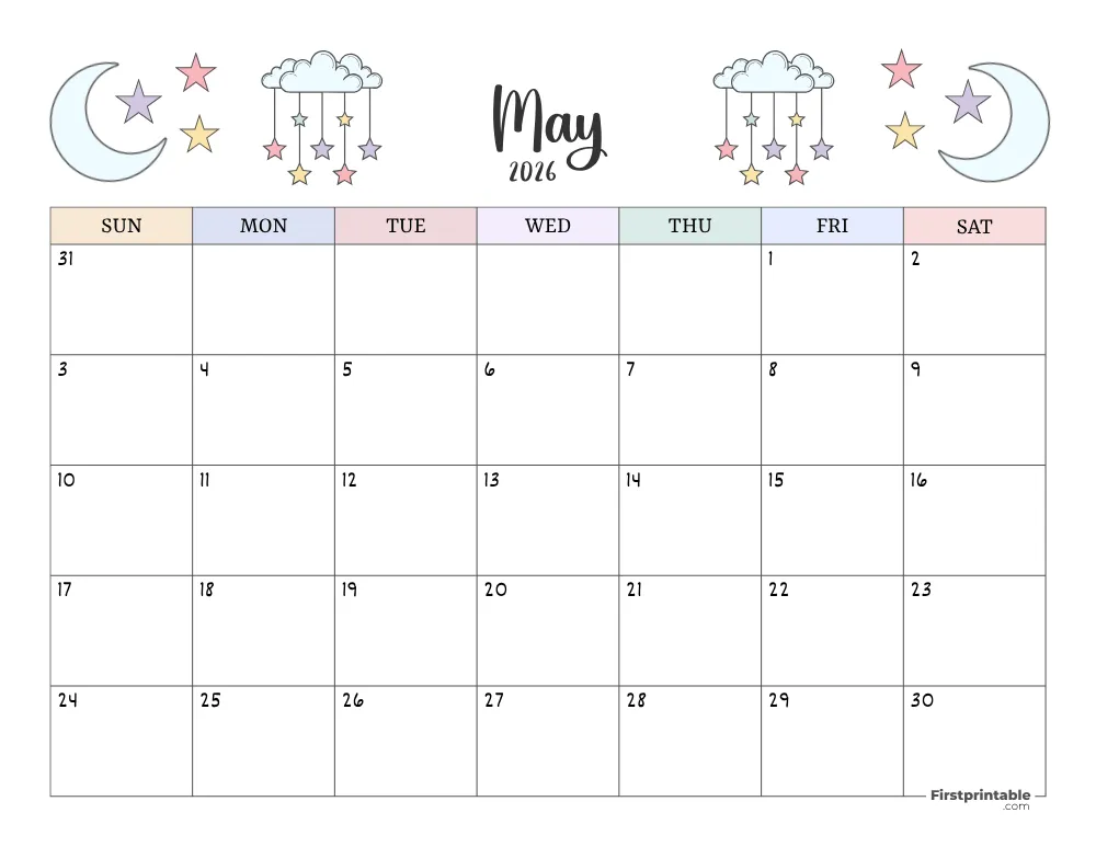 May 2026 Printable Calendar