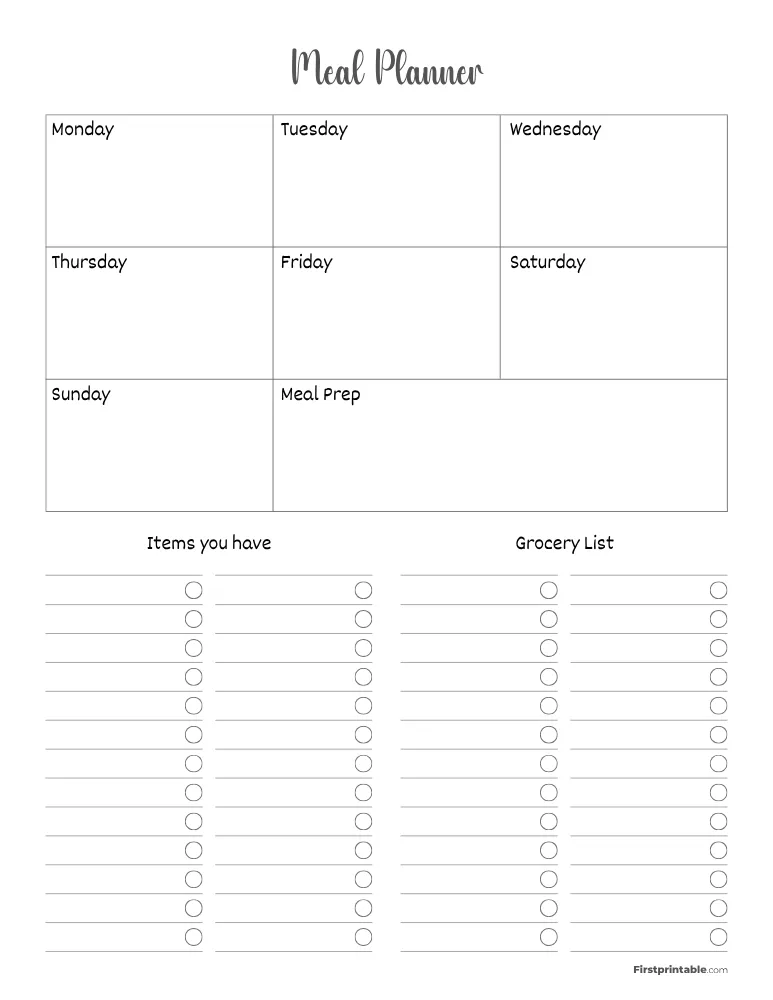 Meal Planner 07