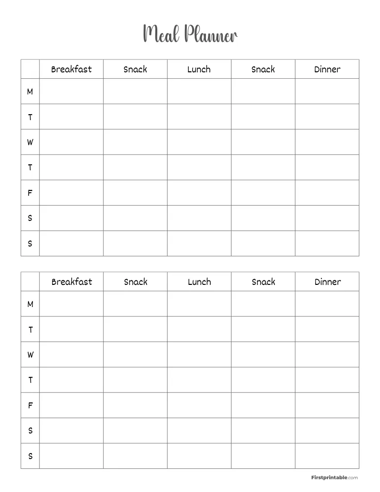 Meal Planner 10