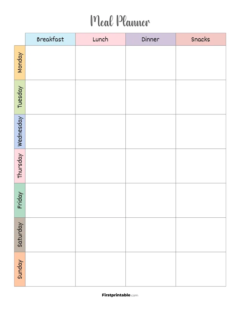 Meal Planner 11