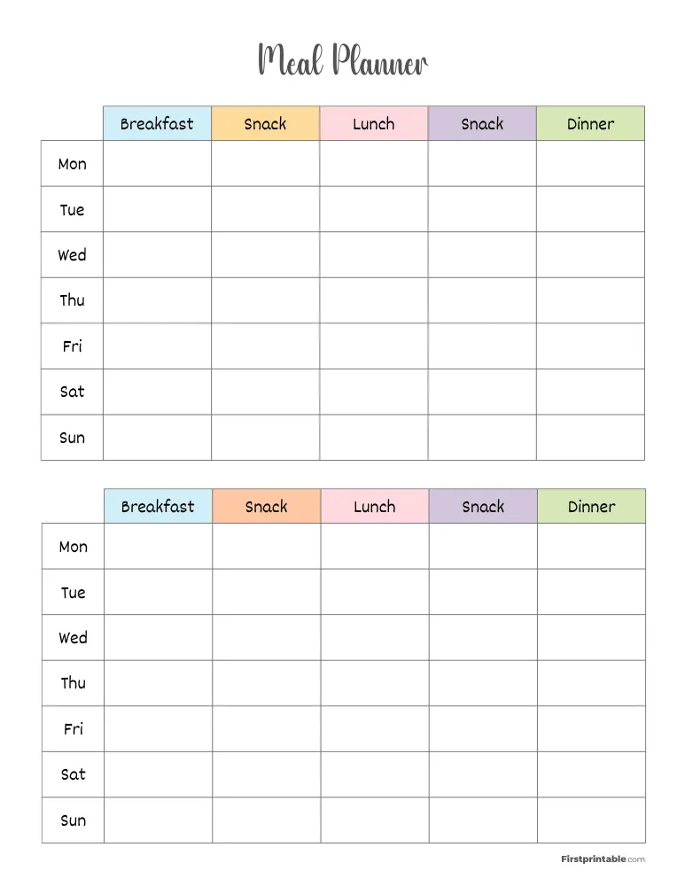 Meal Planner 12