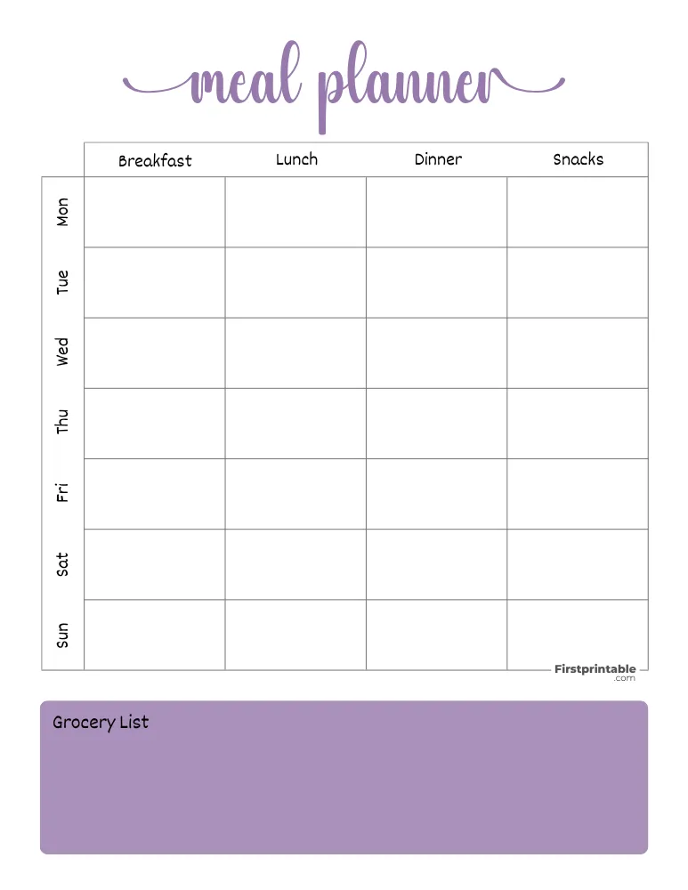 Meal Planner 13