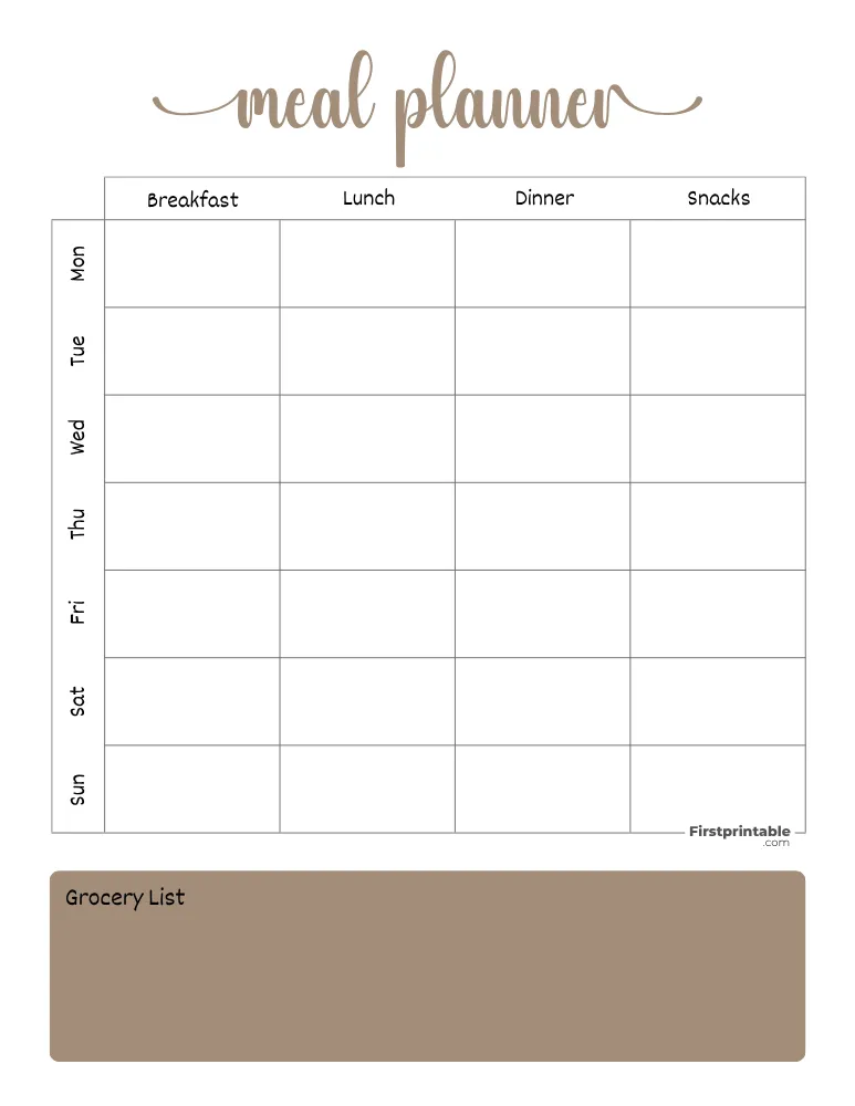 Meal Planner 15