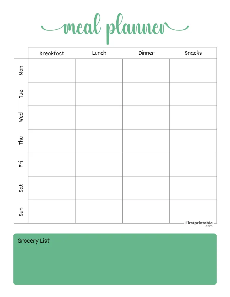 Meal Planner 16