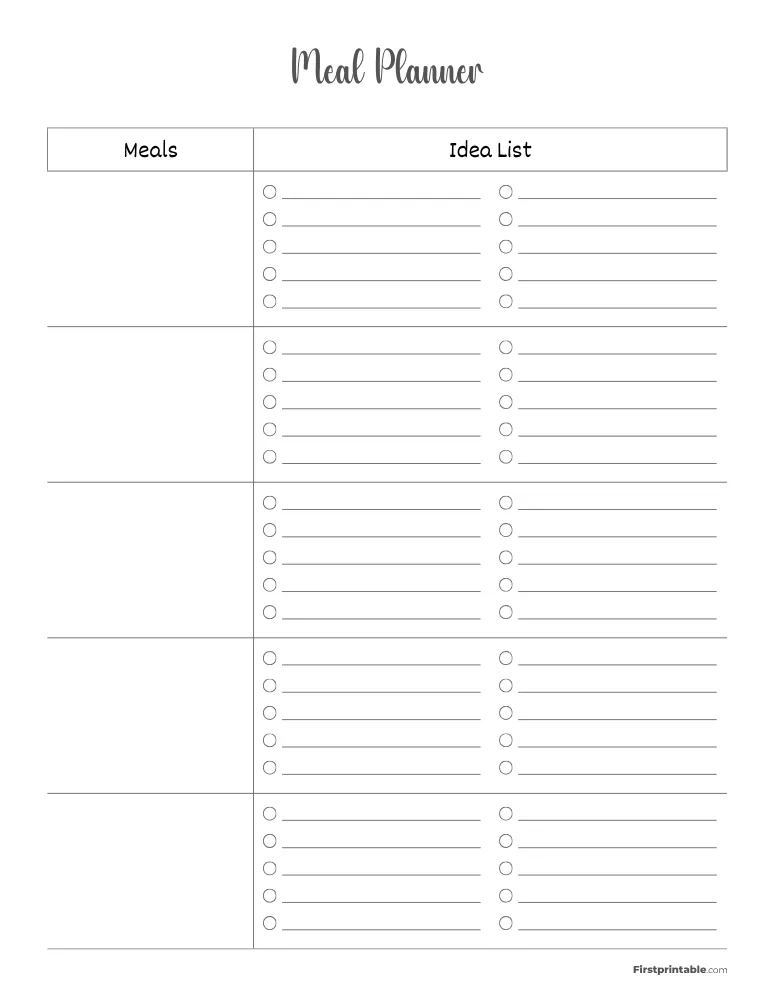Meal Planner 26