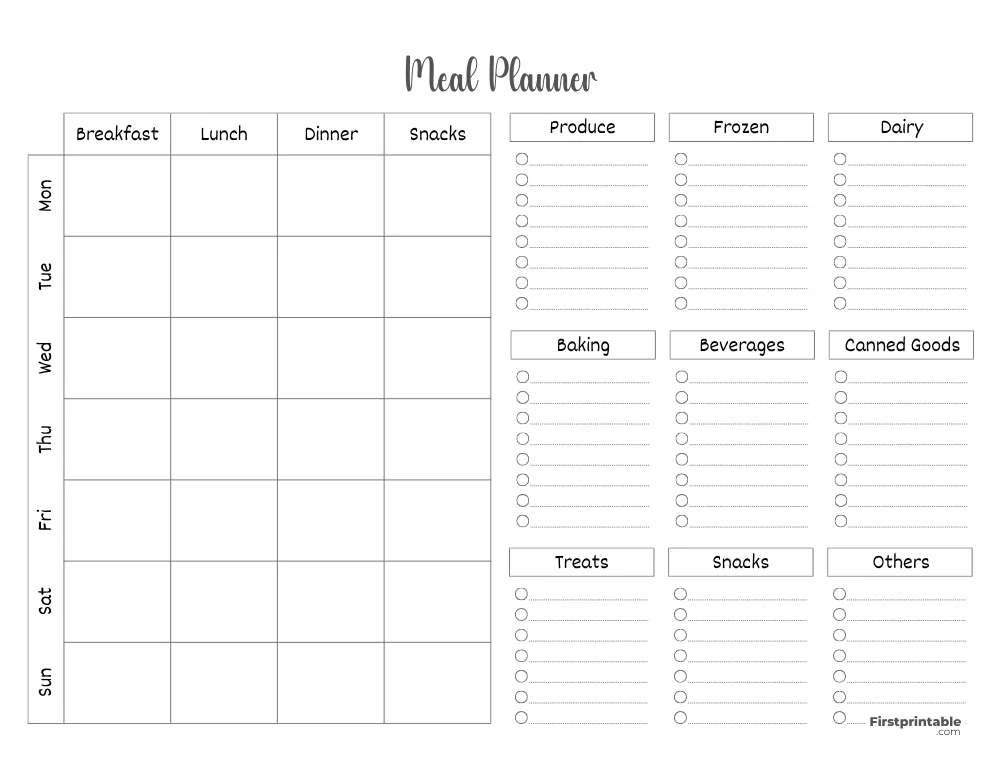 Meal Planner 29