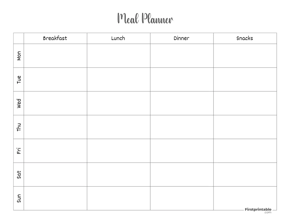 Meal Planner 34