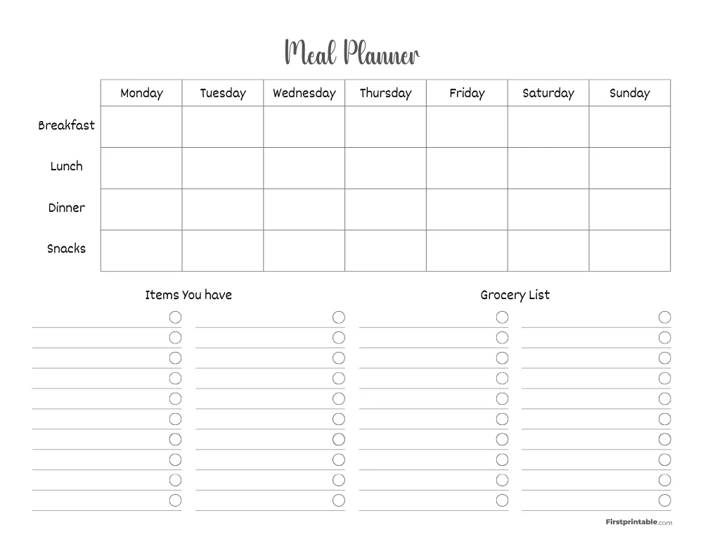 Meal Planner 36