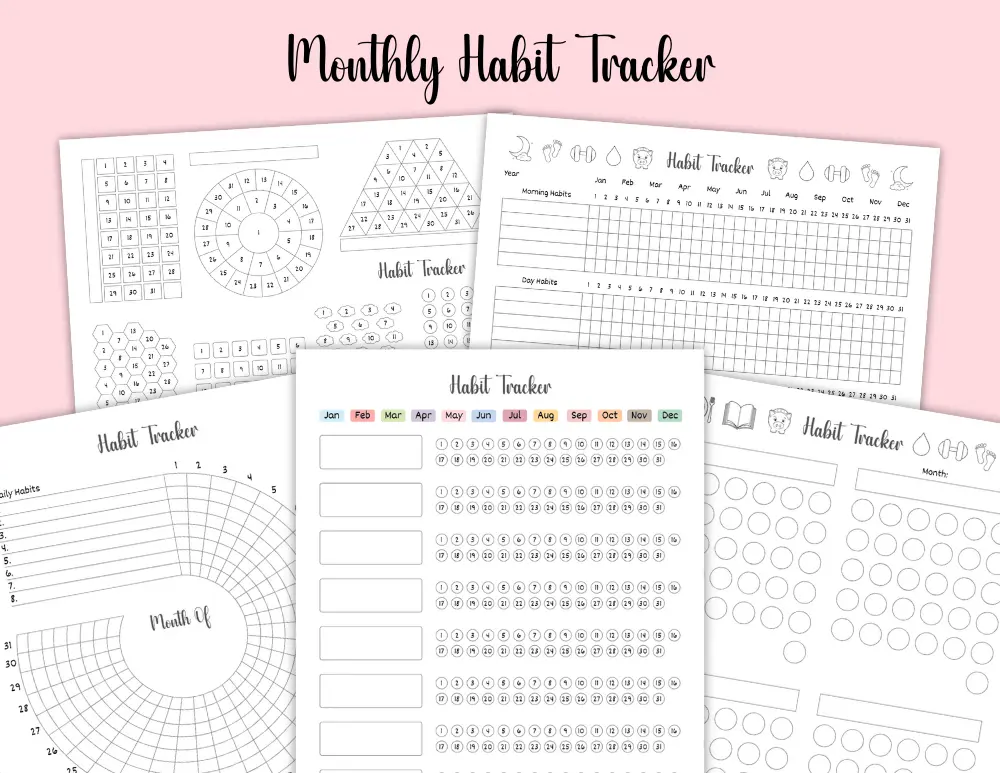 Monthly Habit Tracker Monthly Habit Tracker