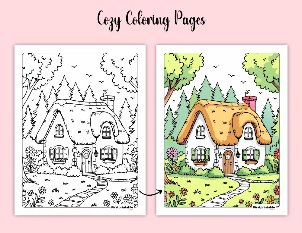 Printable Cozy Coloring Pages Printable Cozy Coloring Pages