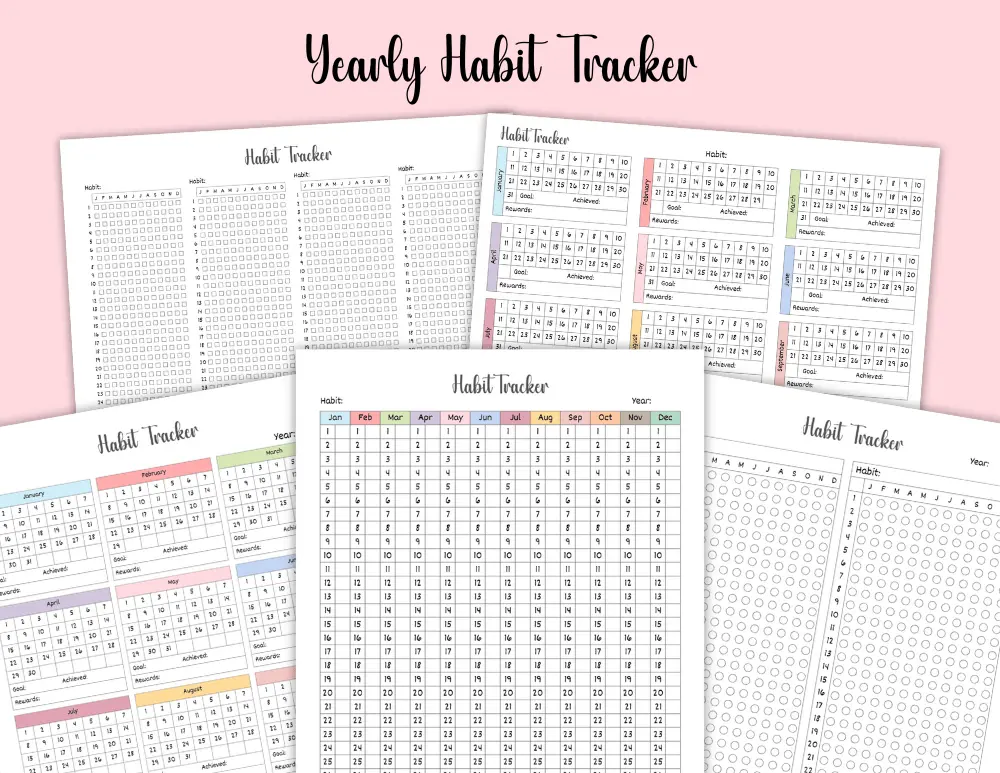 Printable Habit Tracker Printable Habit Tracker