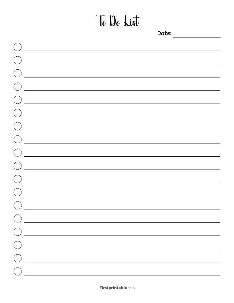 Daily To Do List