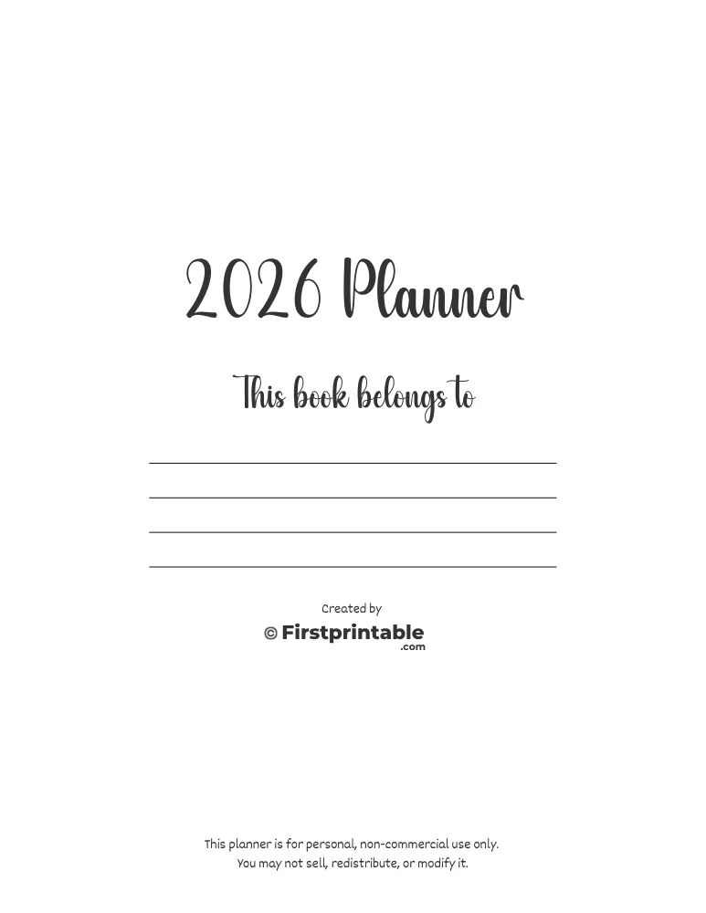 2026 Planner Belongs To