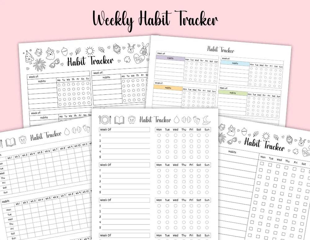Weekly Habit Tracker Weekly Habit Tracker