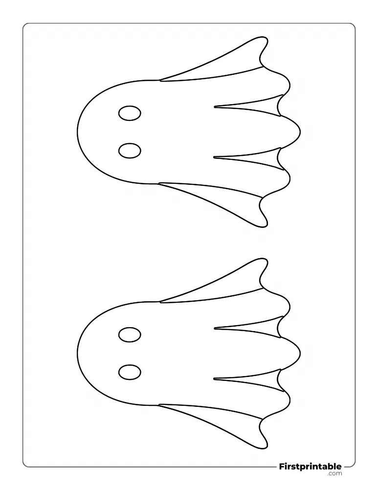 Blanket Ghost Template - Large Outline