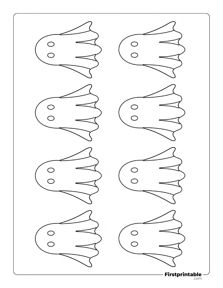 Blanket Ghost Template - Small Outline