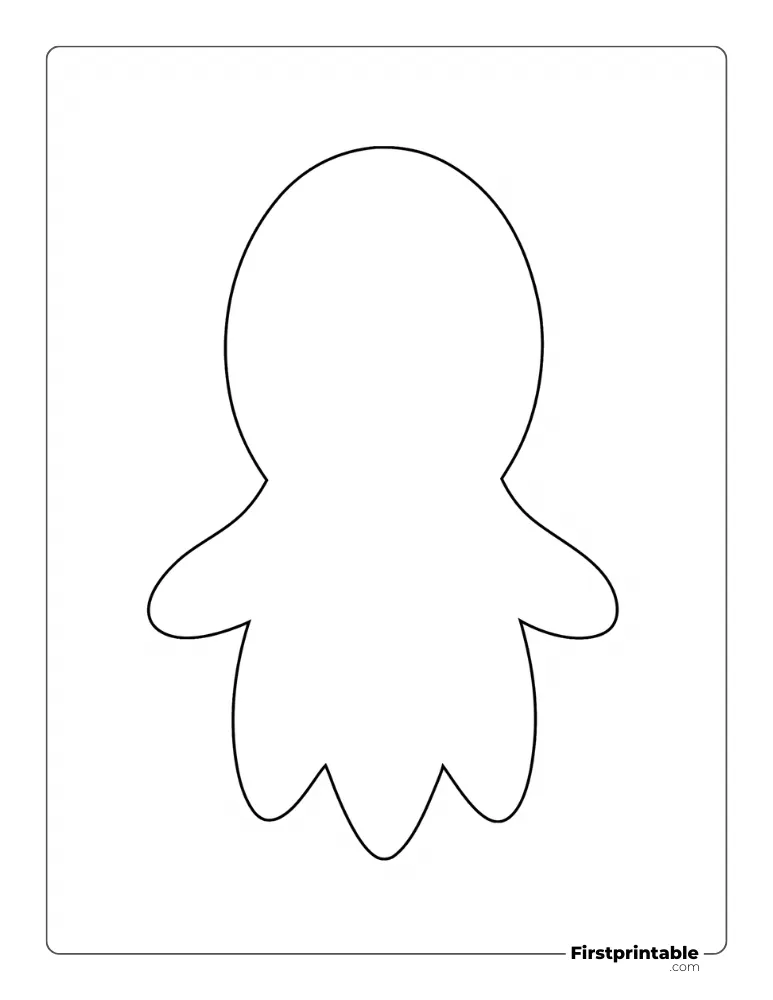 Easy Ghost Template - Medium Outline
