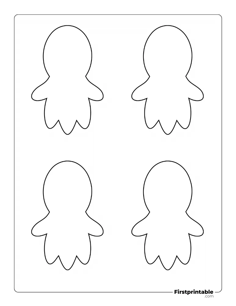 Easy Ghost Template - Medium Outline