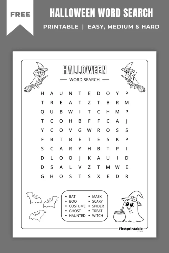Halloween Word Search Puzzles | Free Printable