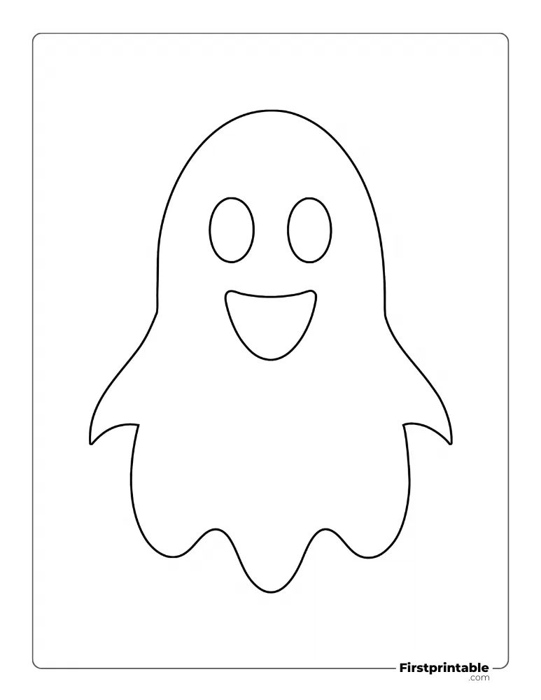 Funny Ghost Template - Full Page Outline