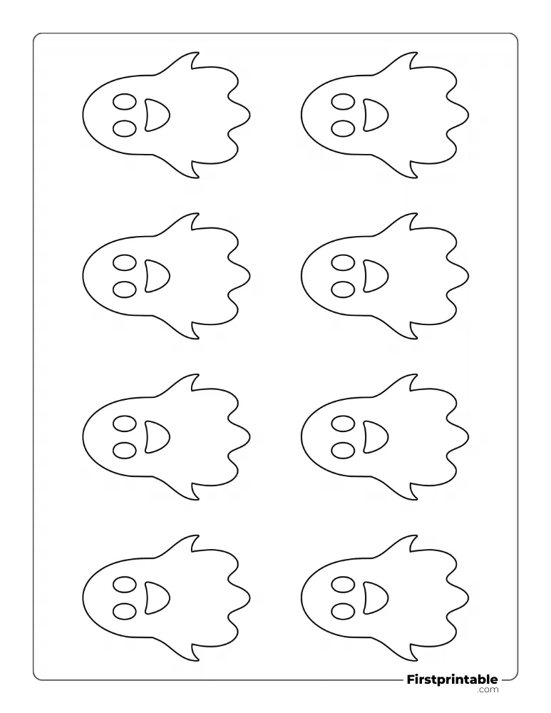 Funny Ghost Template - Small Outline