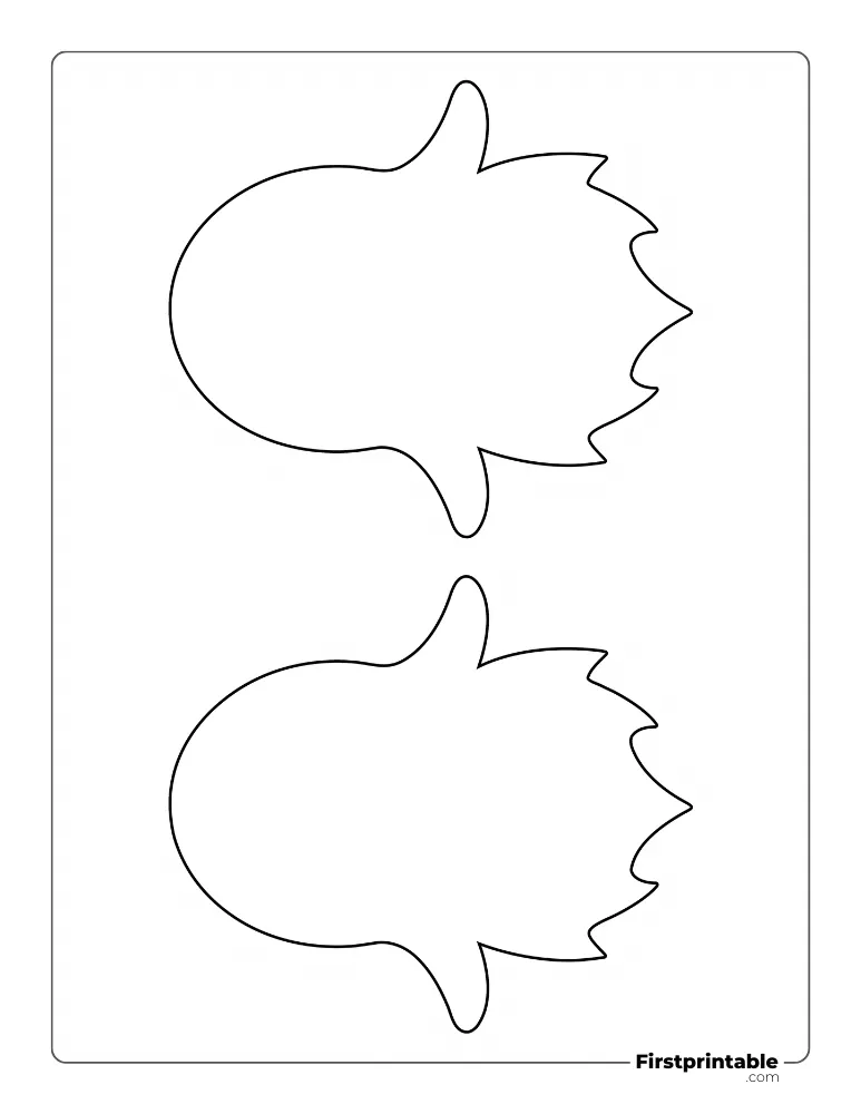 Ghost Template with Hands - Large Outline