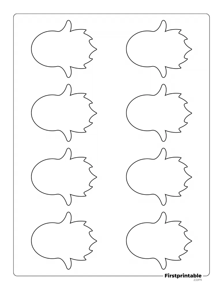 Ghost Template with Hands - Small Outline