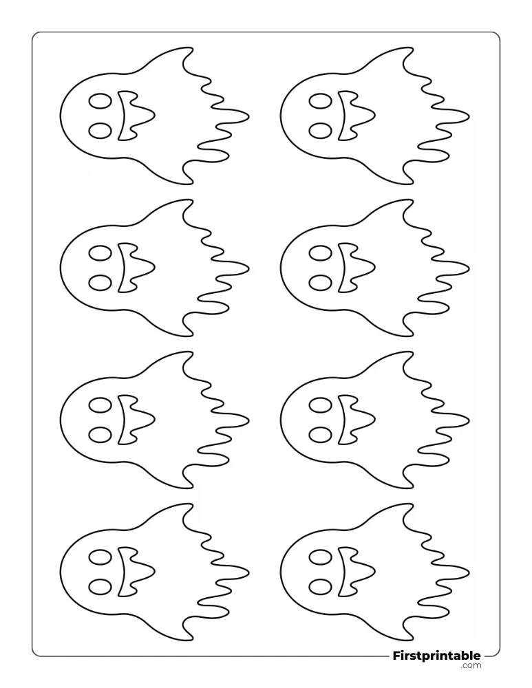 Melting Ghost Template - Small Outline