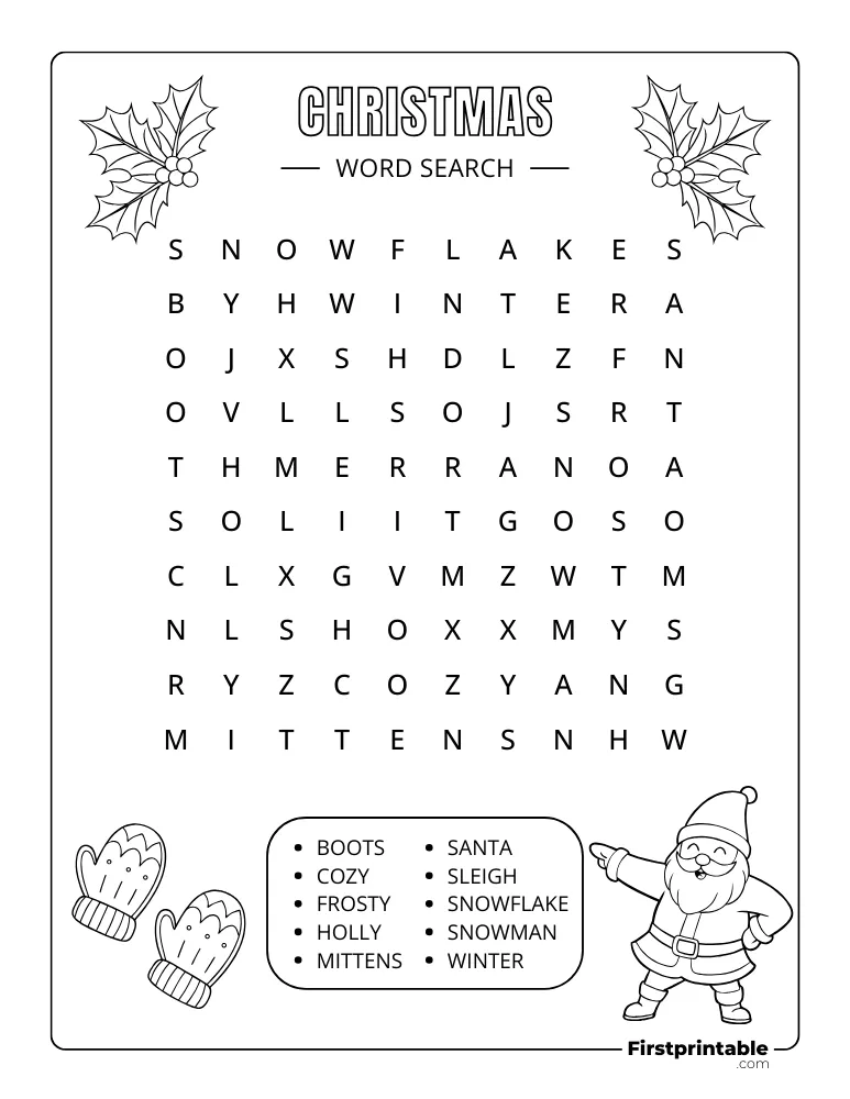 Christmas Word Search - Easy 05