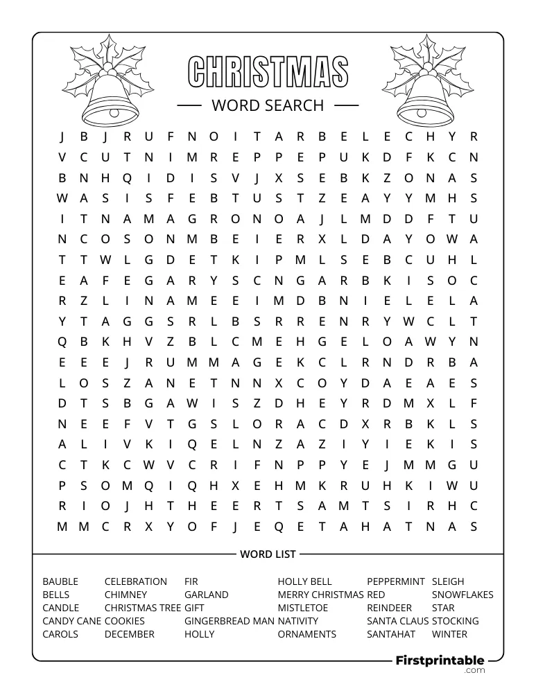 Christmas Word Search - Hard 01