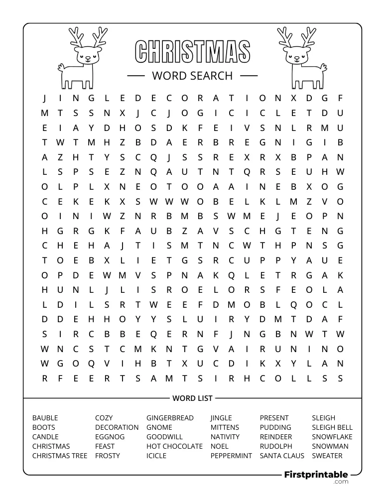 Christmas Word Search - Hard 03