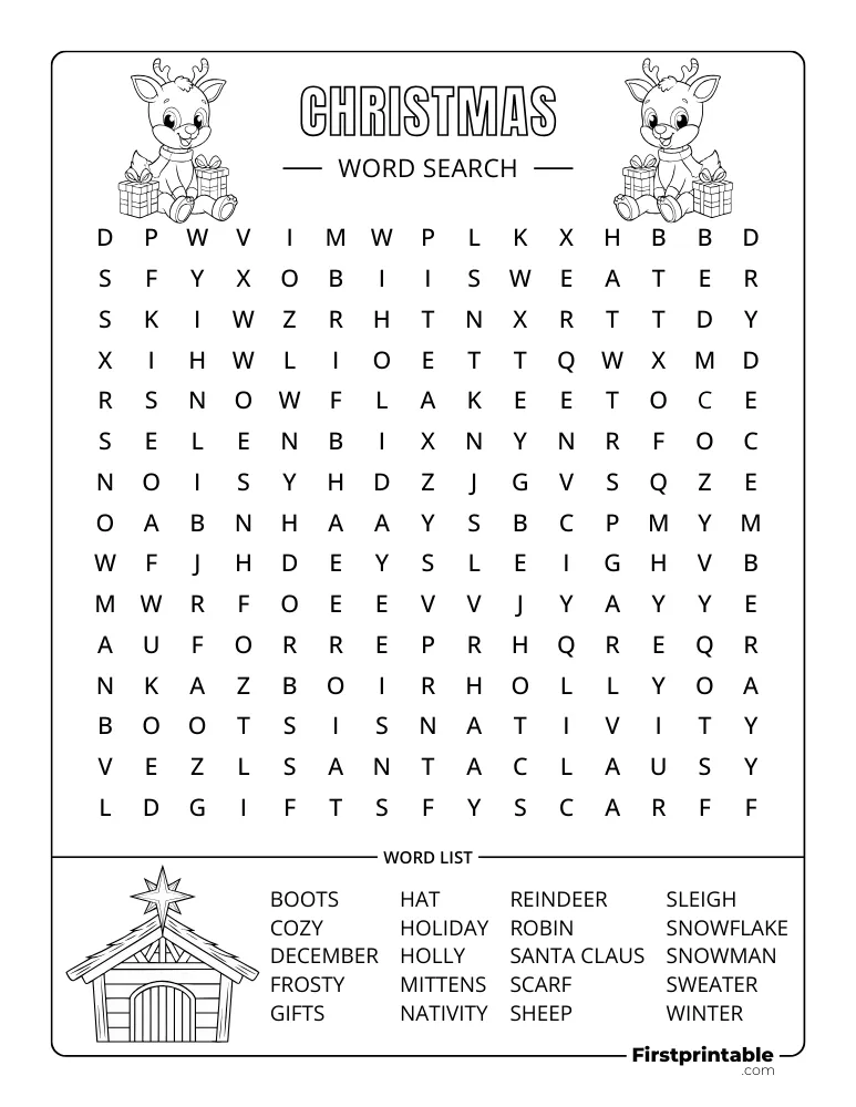 Christmas Word Search - Medium 03