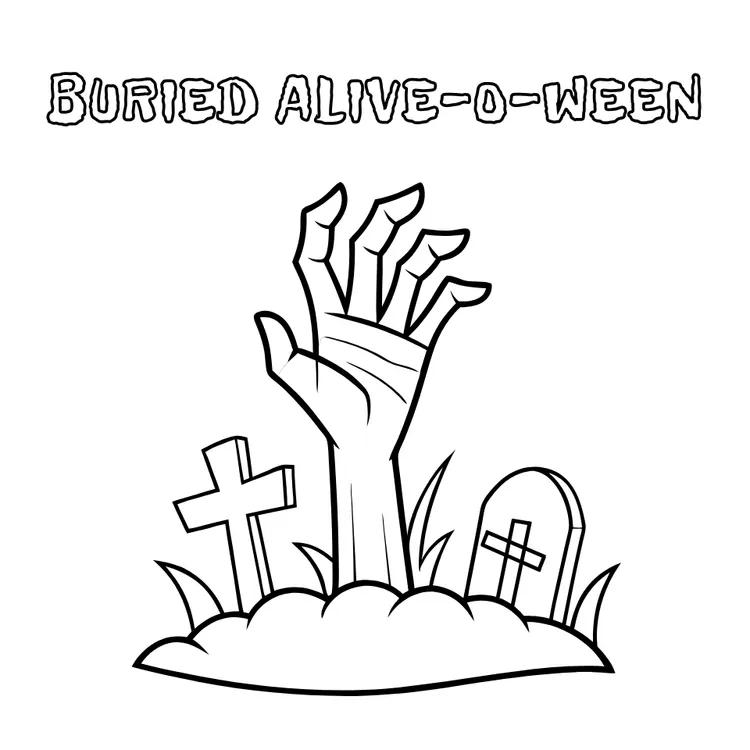 Zombie Hand Halloween Card