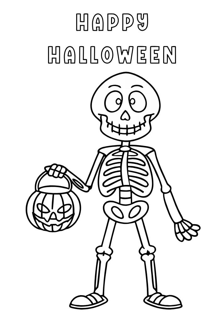 Skeleton going for Trick or Treat