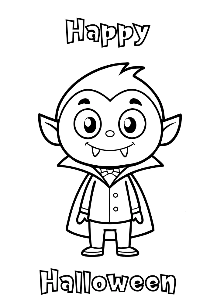 Creepy Dracula Coloring Card