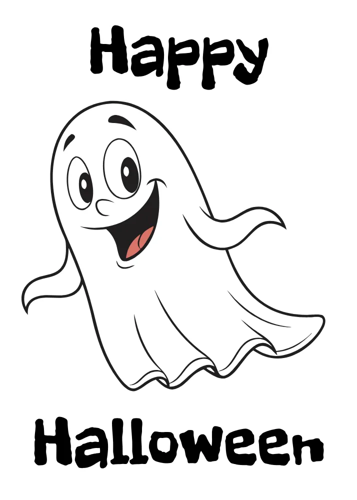Happy Floating Ghost Card