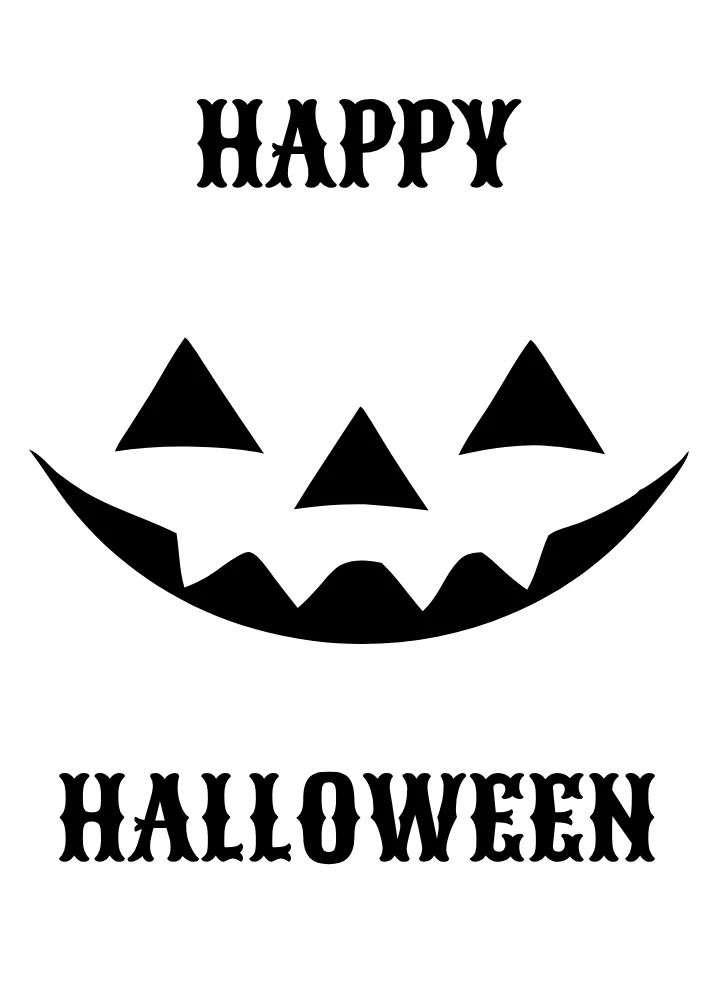 Jack O Lantern Face Printable Card