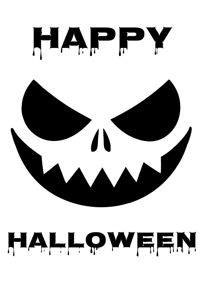 Scary Skeleton Halloween Card