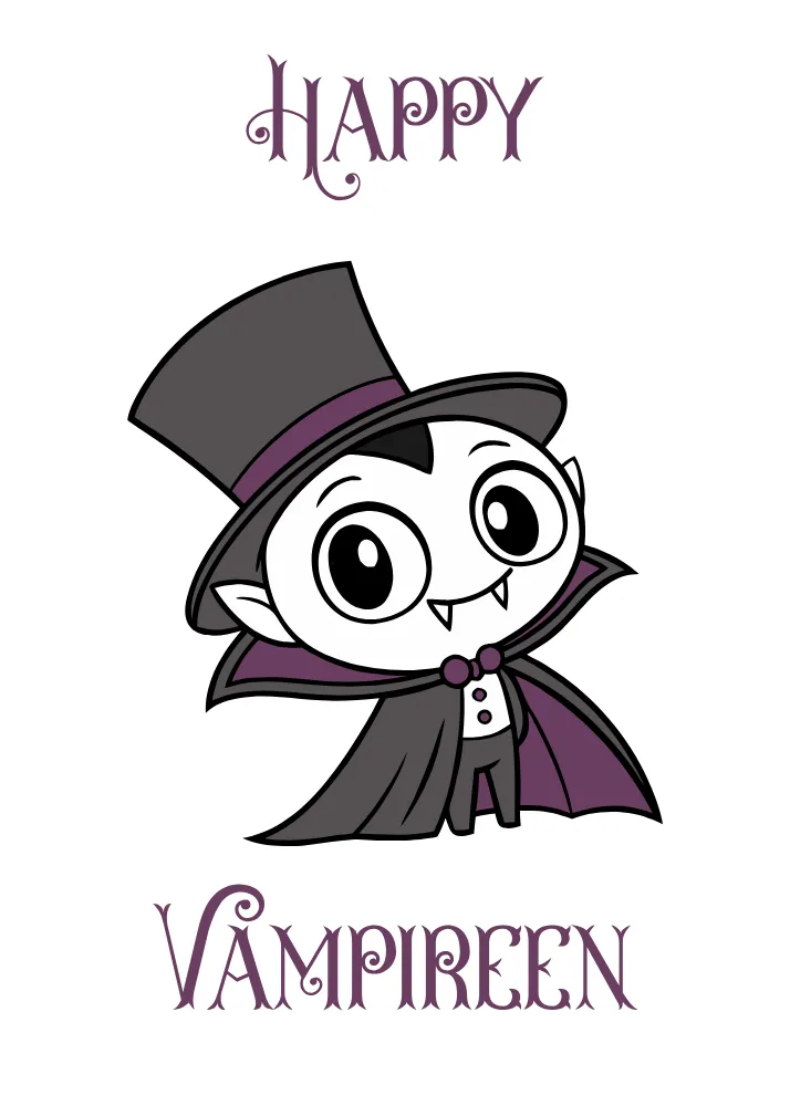 Cute Vampireeen Card