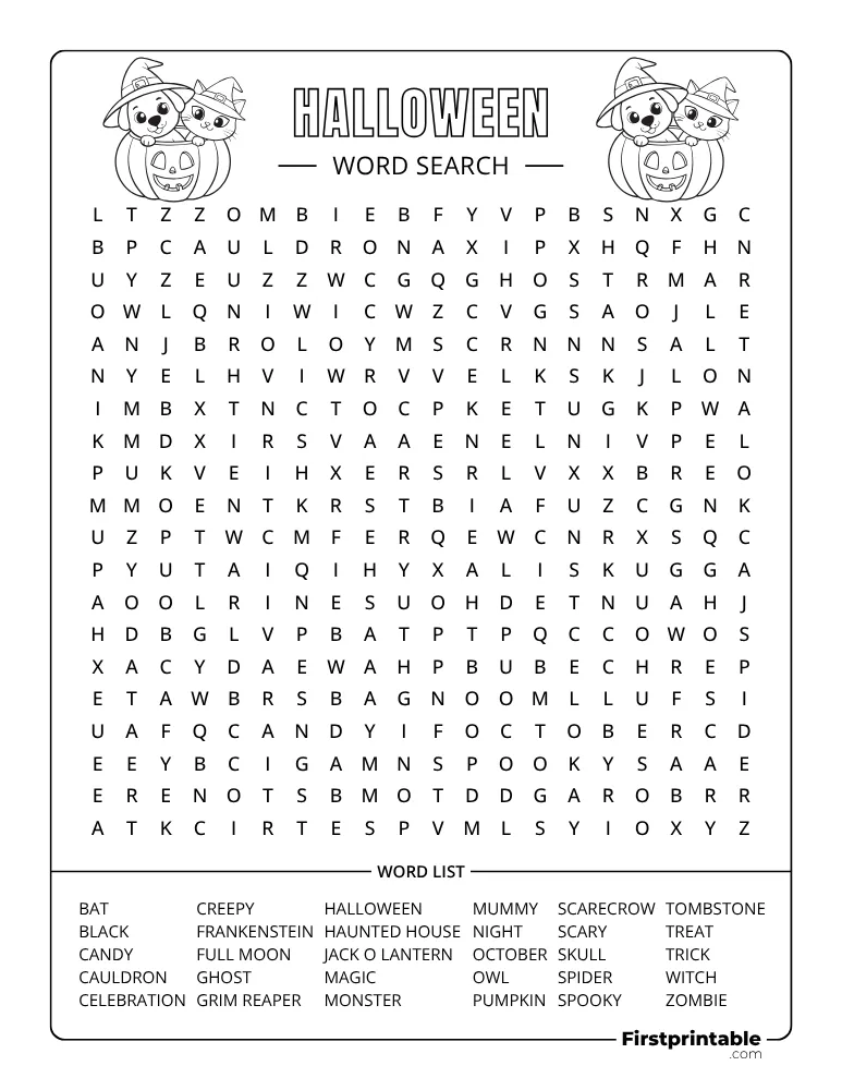 Halloween Word Search - Hard 01