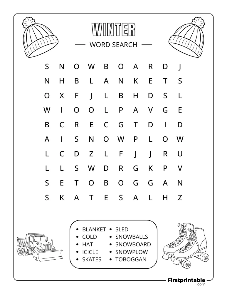Winter Word Search - Easy 04