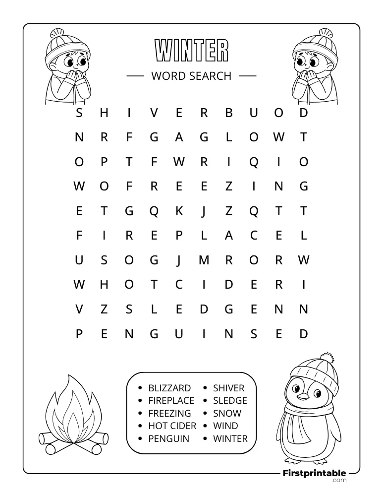 Winter Word Search - Easy 05
