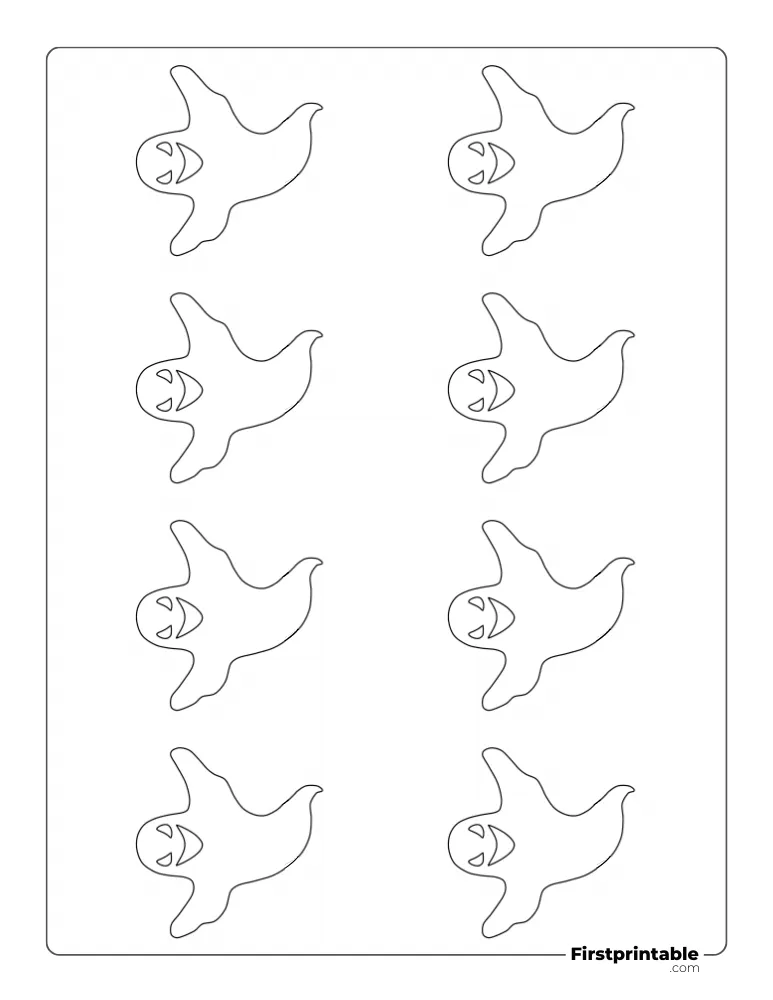 Scary Ghost Template - Small Outline