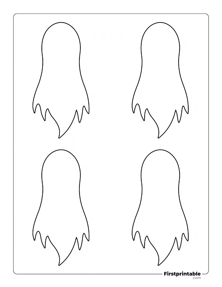 Simple Ghost Template - Medium Outline