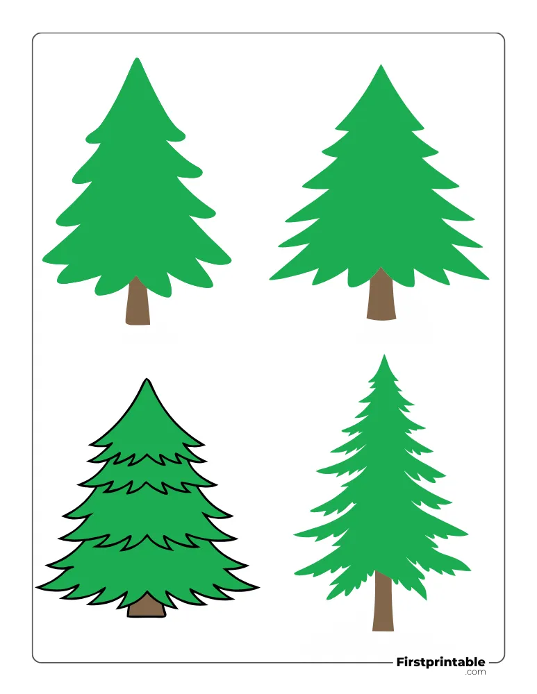 Realistic Xmas Tree - Small Colored